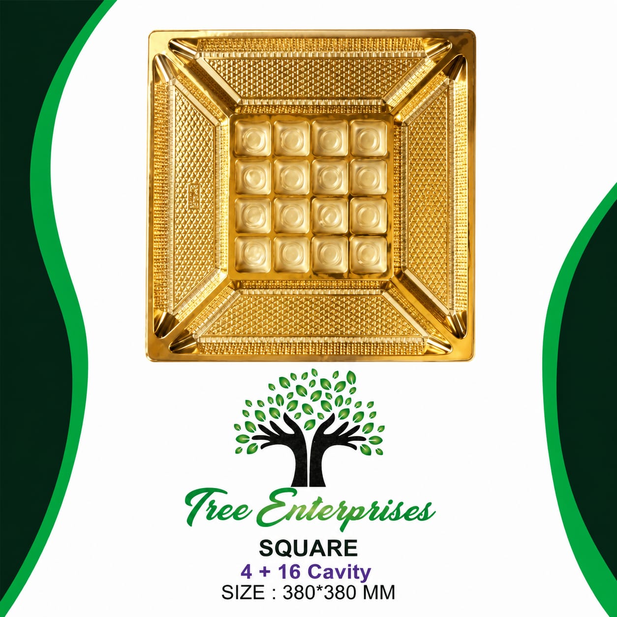 SQUARE 4+16 CAVITY SIZE 380*380MM